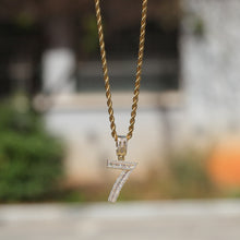 Load image into Gallery viewer, Baguette Number Pendant (+ Free Chain)
